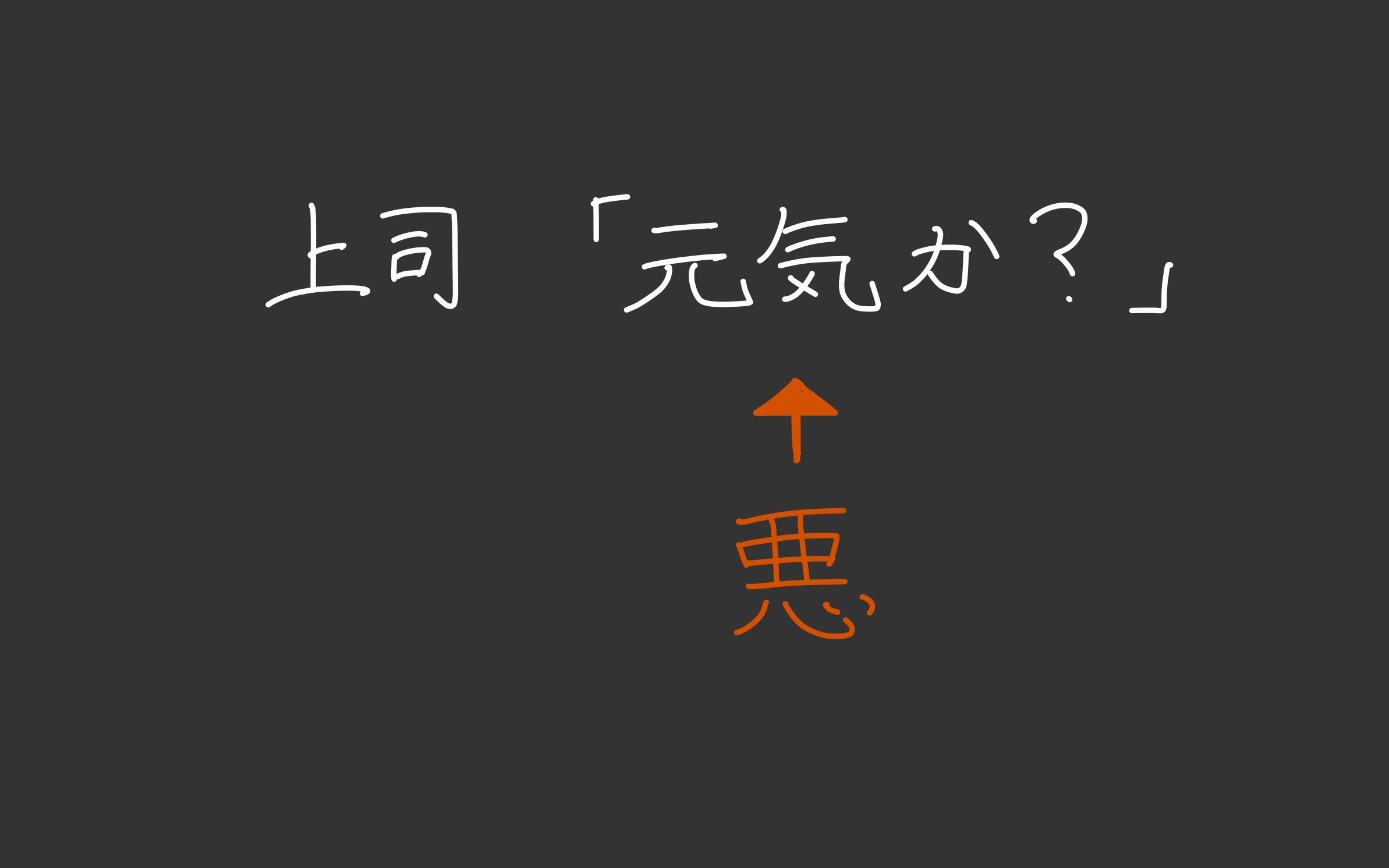 上司に「元気か?」って聞かれたら「元気です」って答えるしかないじゃん